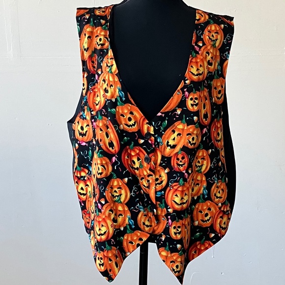 Jackets & Blazers - Jack-o’-lantern vest
